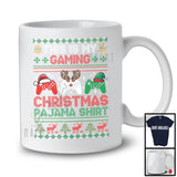 This Is My Gaming Christmas Pajama Shirt; Awesome X-mas Sweater Three Gamer Controllers T-Shirt