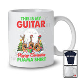 This Is My Guitar Playing Christmas Pijama Shirt; Joyful Lights Musical Instruments Player T-Shirt