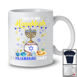 This Is My Hanukkah Pajama Shirt; Lovely Menorah Baseball Ball; Sport Baseball Player Team T-Shirt