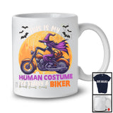 This Is My Human Costume I'm Really A Biker, Humorous Halloween Biker Witch, Riding Lover T-Shirt