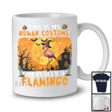 This Is My Human Costume I'm Really A Flamingo, Horror Halloween Witch Animal, Zombie Hands T-Shirt