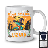 This Is My Human Costume I'm Really A Lizard, Horror Halloween Witch Animal, Zombie Hands T-Shirt