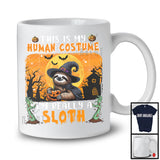 This Is My Human Costume I'm Really A Sloth, Horror Halloween Witch Animal, Zombie Hands T-Shirt