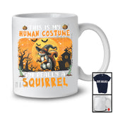 This Is My Human Costume I'm Really A Squirrel, Horror Halloween Witch Animal, Zombie Hands T-Shirt