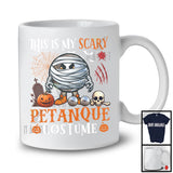 This Is My Scary Petanque Costume; Humorous Halloween Mummy Ball Pumpkin; Sports Team T-Shirt