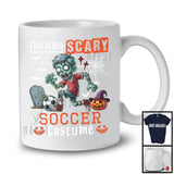 This Is My Scary Soccer Costume, Horror Halloween Zombie Playing Soccer, Sport Player Team T-Shirt