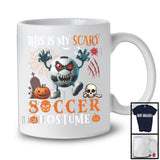 This Is My Scary Soccer Costume; Humorous Halloween Zombie Ball Pumpkin; Sports Team T-Shirt