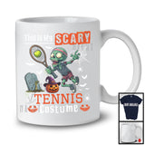 This Is My Scary Tennis Costume, Horror Halloween Zombie Playing Tennis, Sport Player Team T-Shirt