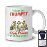 This Is My Trumpet Playing Christmas Pijama Shirt; Joyful Lights Musical Instruments Player T-Shirt