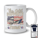 This Pilot Supports Trump; Cool Vote Election President; Vintage America Flag Patriotic T-Shirt