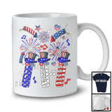 Three American Flag Harmonica, Amazing 4th Of July Music Instruments Player, Patriotic Group T-Shirt