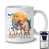 Three Boo Witch Mummy Beagle, Adorable Halloween Costume Puppy Owner, Family Group T-Shirt