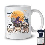 Three Boo Witch Mummy Pug, Adorable Halloween Costume Puppy Owner, Family Group T-Shirt