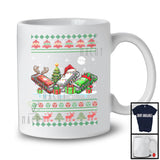 Three Santa Elf Reindeer Harmonica; Cheerful Christmas Tree Sweater Snow; Musical Instruments T-Shirt