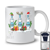 Three Santa Elf Reindeer Vodka Glasses; Cheerful Christmas Drinking; X-mas Drunker Group T-Shirt