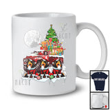 Three Santa Shelties; Fantastic Christmas Moon X-mas Tree On Pickup Truck; Santa Driver T-Shirt