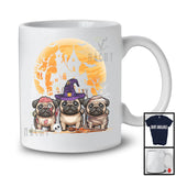 Three Witch Mummy Zombie Pug, Horror Halloween Costume Moon, Matching Family Group T-Shirt