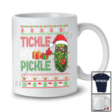 Tickle My Pickle; Fantastic Christmas Sweater Santa Pickle Sunglasses; Snowing Adult Couple T-Shirt