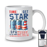 Time To Get Star Spangled Hammered, Joyful 4th Of July US Flag Beer, Drinking Drunker Patriotic T-Shirt