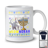 Time To Light The Meownorah; Joyful Hanukkah Sweater Kitten Sound Menorah Light; Family T-Shirt