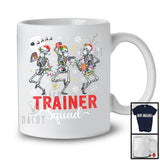 Trainer Squad; Cheerful Christmas Lights Three Dancing Skeletons; Dancer X-mas Group T-Shirt