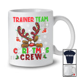 Trainer Team Christmas Crew; Fantastic X-mas Red Plaid Reindeer Face; Proud Careers Jobs T-Shirt