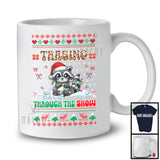 Trashing Through The Snow; Amazing Christmas Sweater Leopard Santa Raccoon; Trash Animal T-Shirt