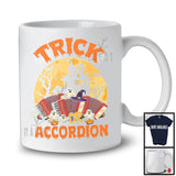 Trick Or Accordion; Horror Halloween Moon Witch Trick Or Treat; Musical Instruments Player T-Shirt