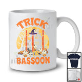 Trick Or Bassoon; Horror Halloween Moon Witch Trick Or Treat; Musical Instruments Player T-Shirt