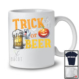 Trick Or Beer; Awesome Halloween Costume Boo Ghost Pumpkin; Drunker Drinking Group T-Shirt