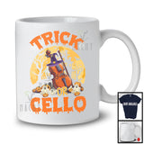 Trick Or Cello; Horror Halloween Moon Witch Trick Or Treat; Musical Instruments Player T-Shirt