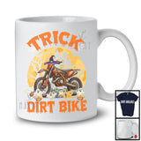 Trick Or Dirt Bike; Horror Halloween Moon Witch Trick Or Treat Boo Ghost; Biker Family Group T-Shirt