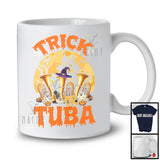 Trick Or Tuba; Horror Halloween Moon Witch Trick Or Treat; Musical Instruments Player T-Shirt