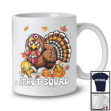 Trot Squad, Humorous Thanksgiving Turkey Chicken Face, Marathon Running Runner Lover T-Shirt