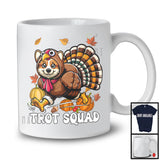 Trot Squad, Humorous Thanksgiving Turkey Corgi Face, Marathon Running Runner Lover T-Shirt