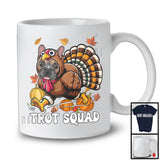 Trot Squad, Humorous Thanksgiving Turkey French Bulldog Face, Marathon Running Runner Lover T-Shirt