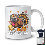 Trot Squad, Lovely Thanksgiving Fall Leaves Pumpkin Turkey Pug Running, Marathon Runner T-Shirt