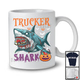 Trucker Shark, Scary Halloween Costume Pumpkin Zombie Shark, Proud Careers Group T-Shirt