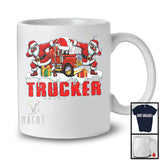 Trucker; Awesome Christmas Moon Dabbing Santa Trucker Tools; Proud X-mas Careers Jobs T-Shirt