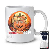 Trumpkin 2024; Sarcastic Halloween Moon Pumpkin Trump Face; America President Vote Election T-Shirt