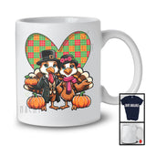 Turkey Couple With Plaid Heart, Happy Thanksgiving Turkey Pumpkins Lover, Couple Family T-Shirt