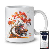 Turkey Playing Basketaball Team; Wonderful Thanksgiving Fall Tree Turkey; Sport Player Playing T-Shirt