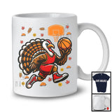 Turkey Playing Basketball, Awesome Thanksgiving Turkey Sport Player Team, Trainer Fall Leaves T-Shirt