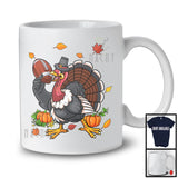 Turkey Playing Football, Joyful Thanksgiving Turkey Pumpkins, Matching Sport Player Team T-Shirt