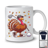 Turkey Playing Golf, Awesome Thanksgiving Turkey Sport Player Team, Trainer Fall Leaves T-Shirt