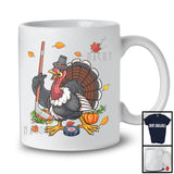 Turkey Playing Ice Hockey, Joyful Thanksgiving Turkey Pumpkins, Matching Sport Player Team T-Shirt