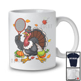 Turkey Playing Tennis, Joyful Thanksgiving Turkey Pumpkins, Matching Sport Player Team T-Shirt