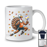Turkey Playing Volleyball, Awesome Thanksgiving Turkey Sport Player Team, Trainer Fall Leaves T-Shirt