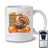 Turkey Reading Book; Awesome Thanksgiving Fall Pumpkin Books Reader; Librarian Bookworm T-Shirt