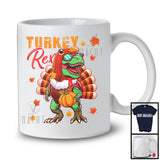 Turkey Rex; Awesome Thanksgiving T-Rex Dinosaur Turkey Lover; Autumn Leaves Pumpkins T-Shirt